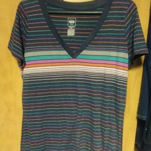 Striped boyfriend colored tee